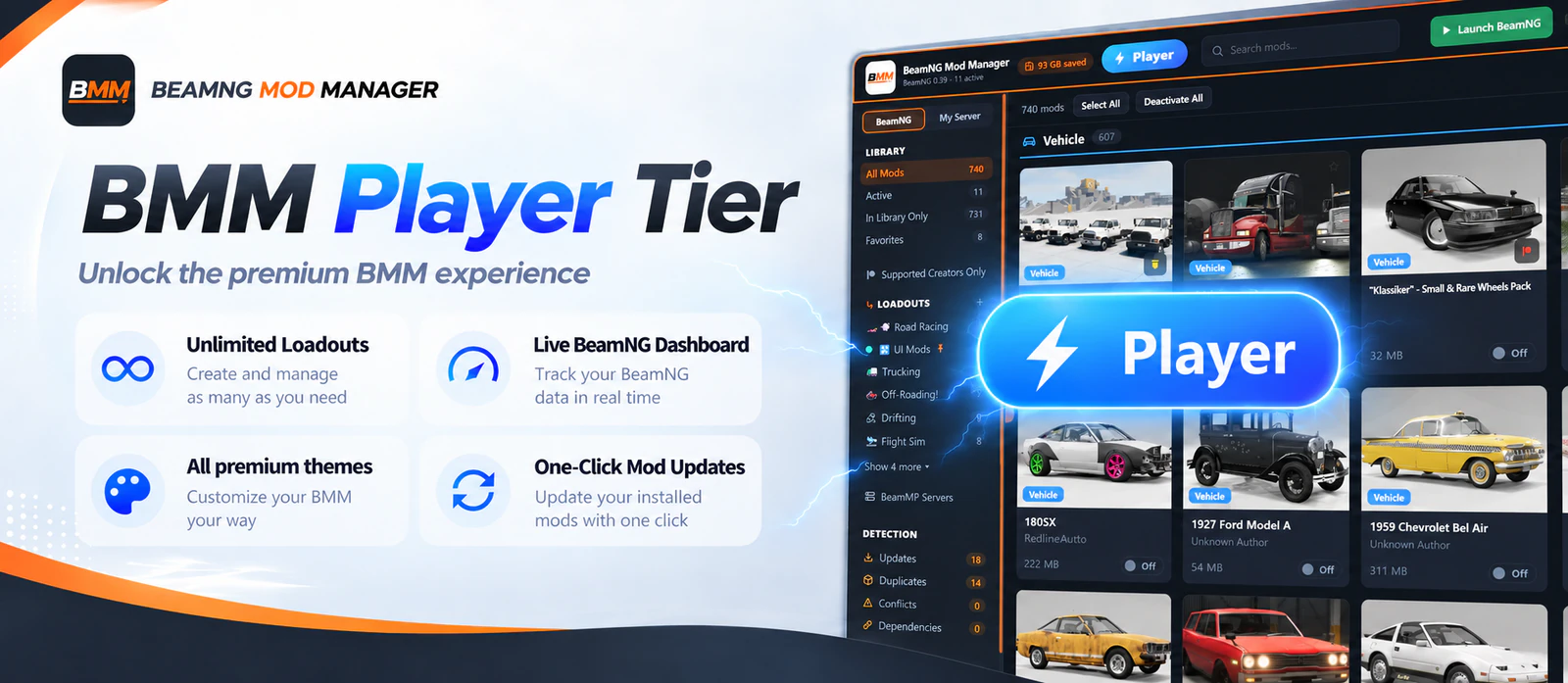 BMM Player tier benefits banner
